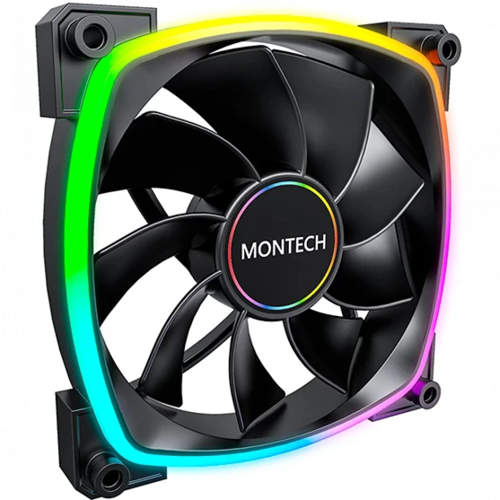 Система охлаждения Montech RX140 Reverse ARGB 140х140x25 черный RX140 PWM BLACK Для системного блока
