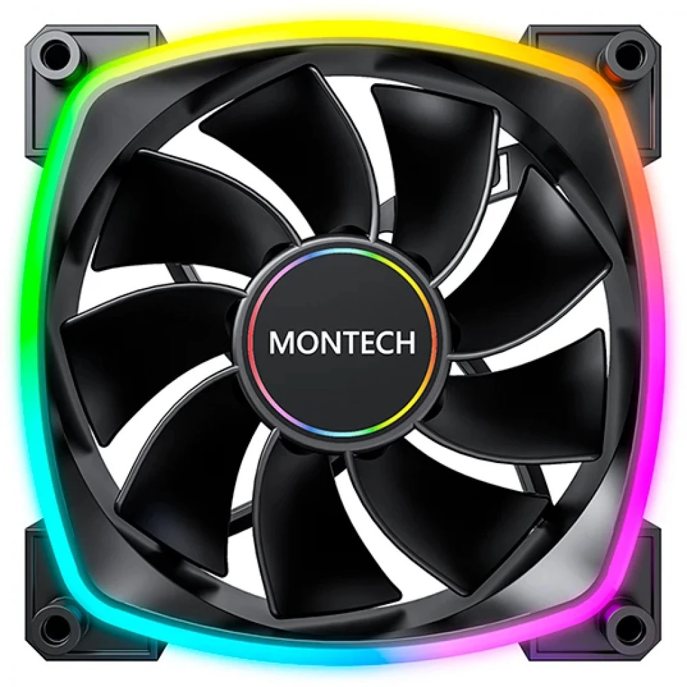 Система охлаждения Montech RX140 Reverse ARGB 140х140x25 черный RX140 PWM BLACK Для системного блока