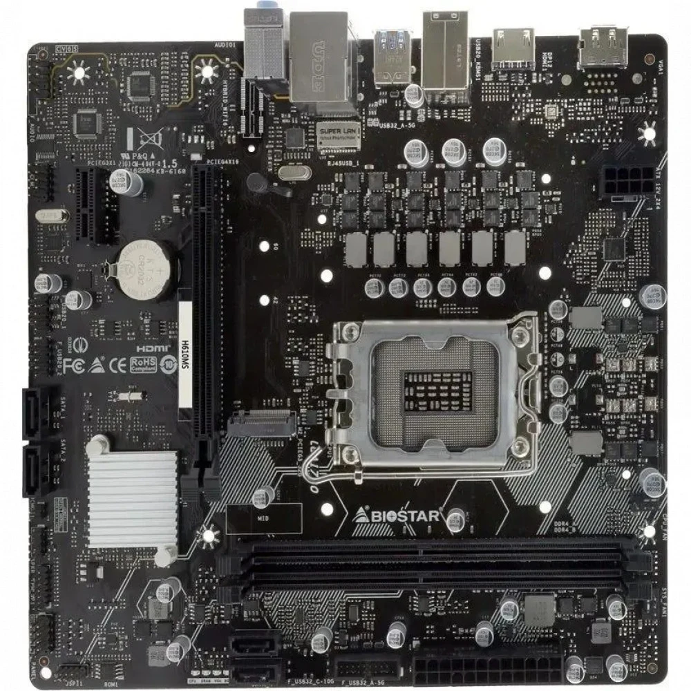 Материнская плата BIOSTAR H610MS Micro-ATX, LGA 1700