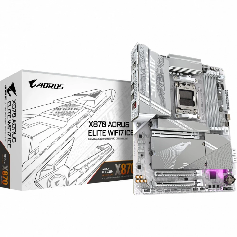 Материнская плата Gigabyte X870 AORUS ELITE WIFI7 ICE ATX, AMD AM5