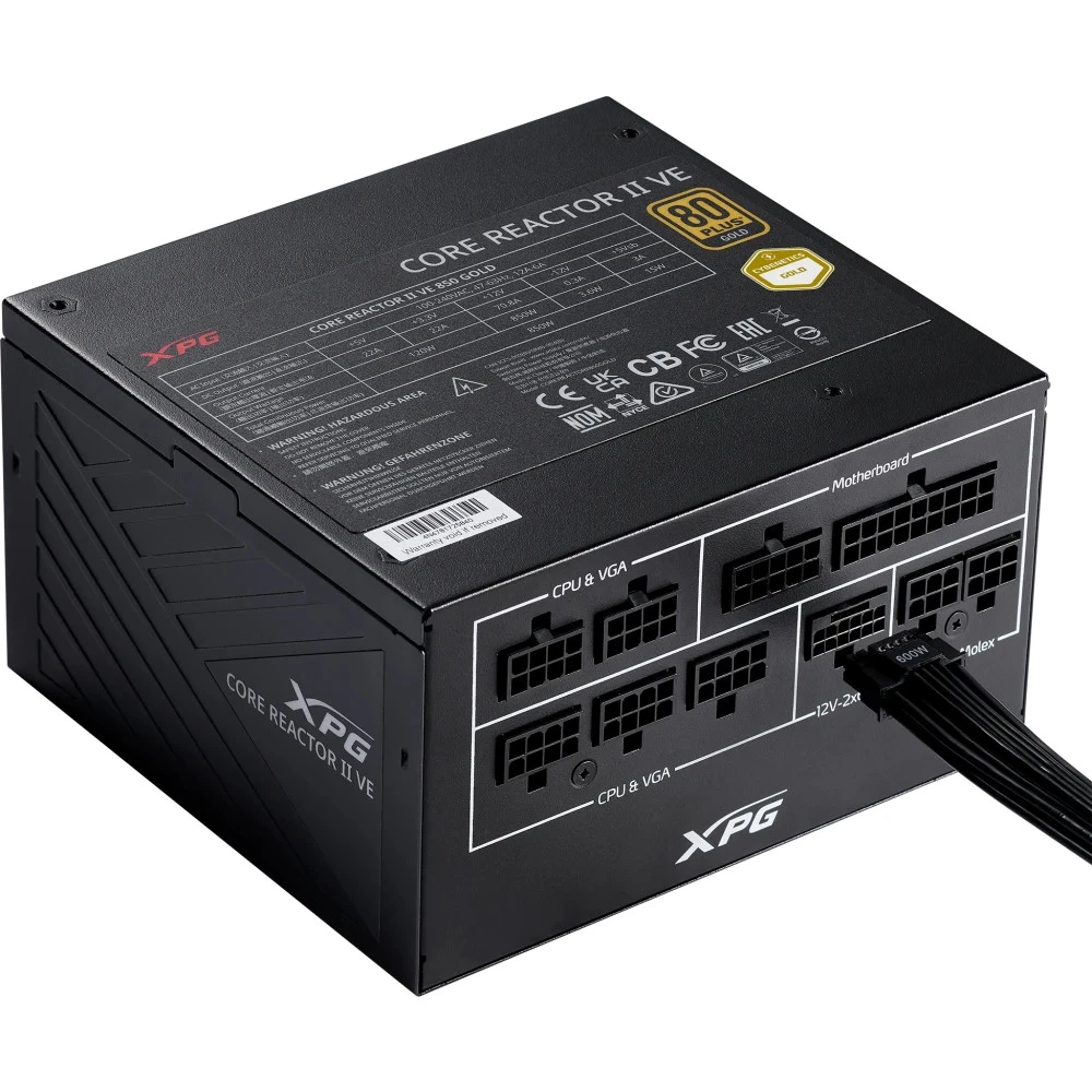 Блок питания XPG CORE REACTOR II VE COREREACTORIIVE850G-BKCEU 850 Вт, 80+ Gold
