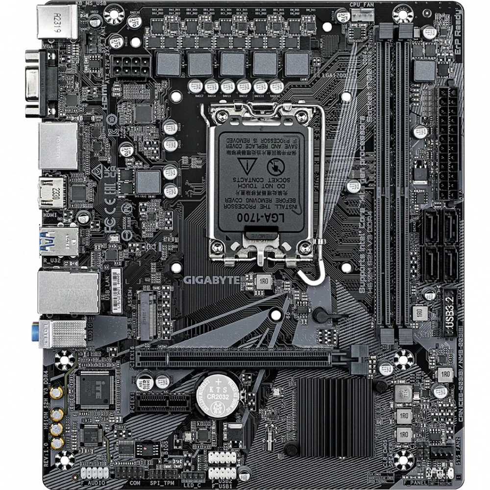 Материнская плата Gigabyte H610M S2H V3 DDR4, RTL H610M S2H V3 DDR4||oem Micro-ATX, LGA 1700