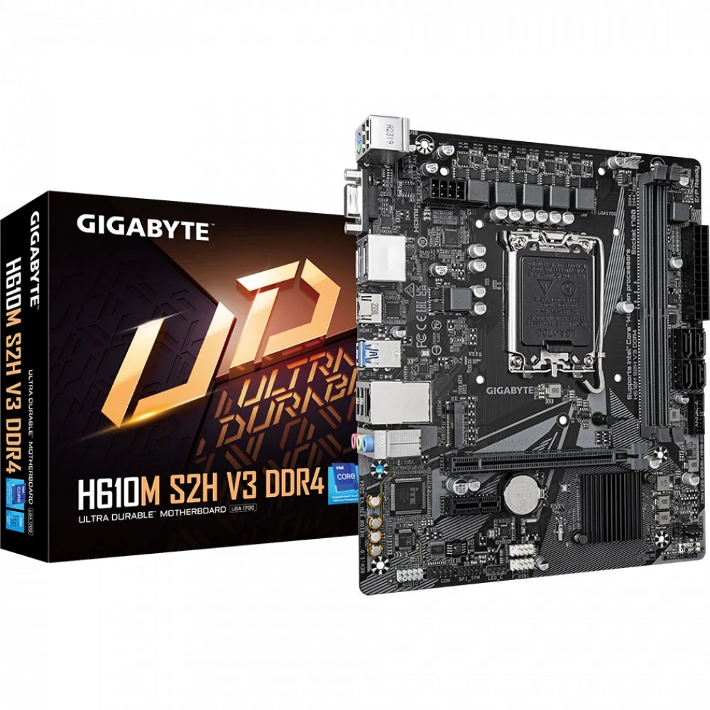 Материнская плата Gigabyte H610M S2H V3 DDR4, RTL H610M S2H V3 DDR4||oem Micro-ATX, LGA 1700