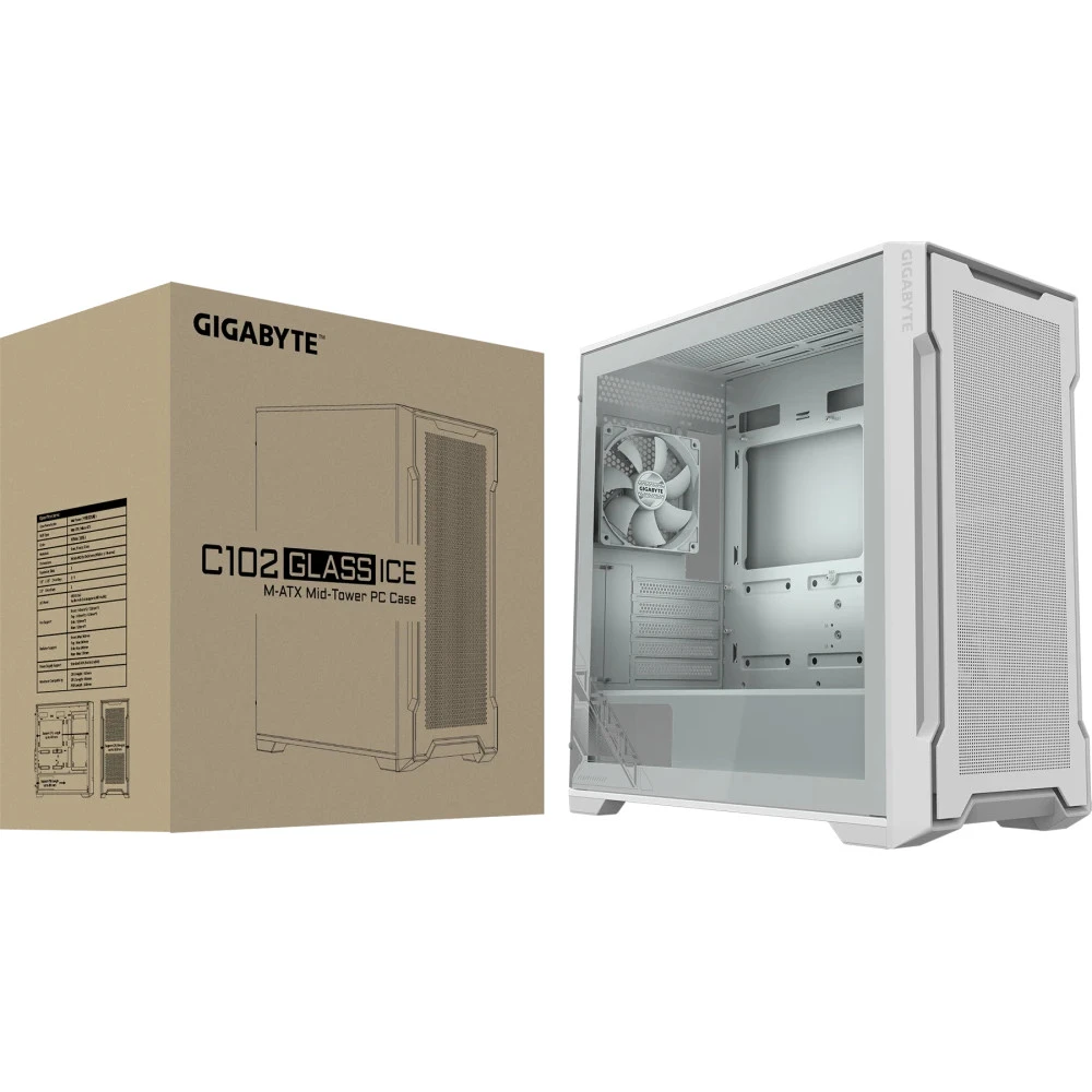 Корпус Gigabyte C102 GLASS ICE GB-C102GI Mid-Tower