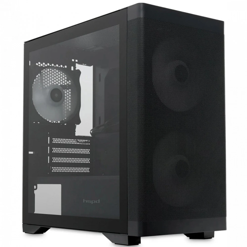 Корпус HSPD M320-TGBK-ARGB Black Mini-Tower