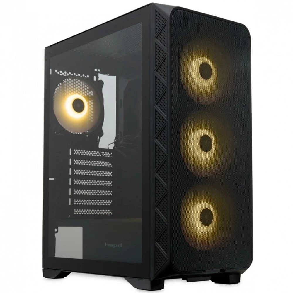 Корпус HSPD M521-TGBK-ARGB Mid-Tower