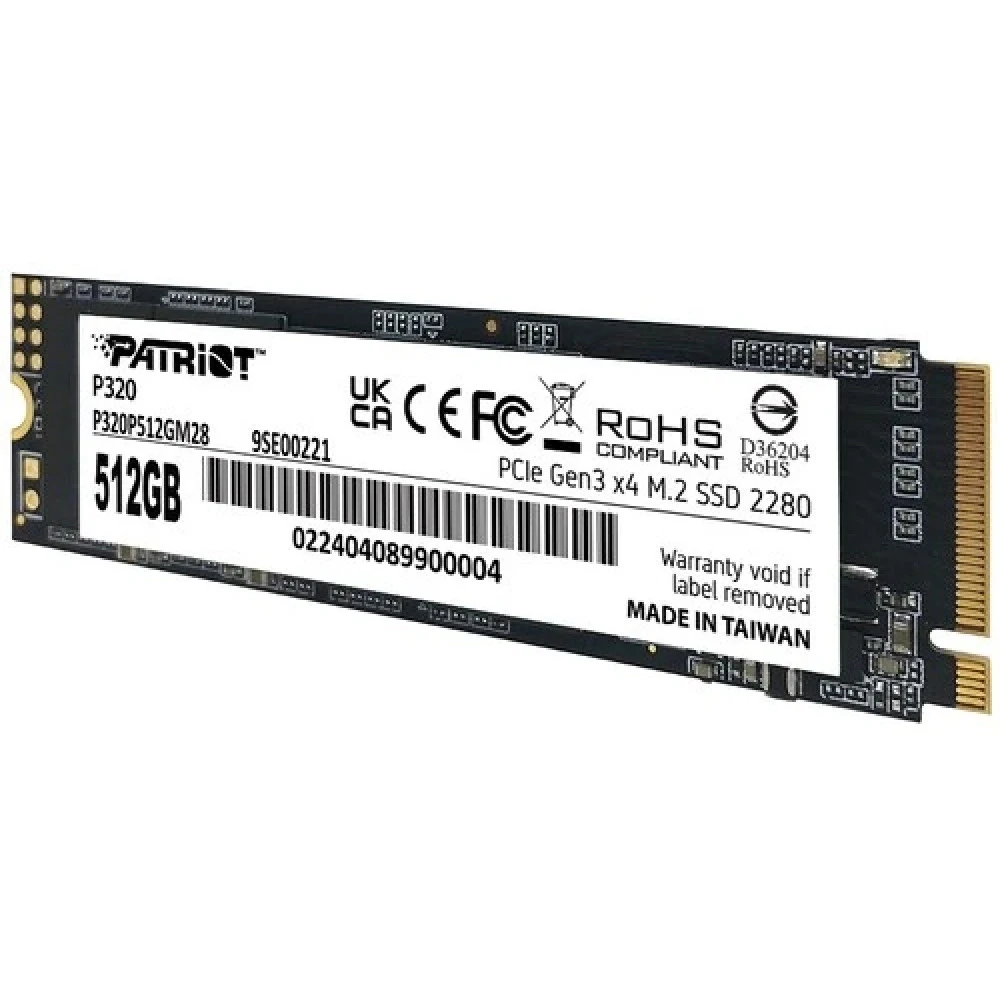 Жесткий диск Patriot P320 P320P512GM28 SSD (твердотельные), 512 ГБ, M.2, PCIe