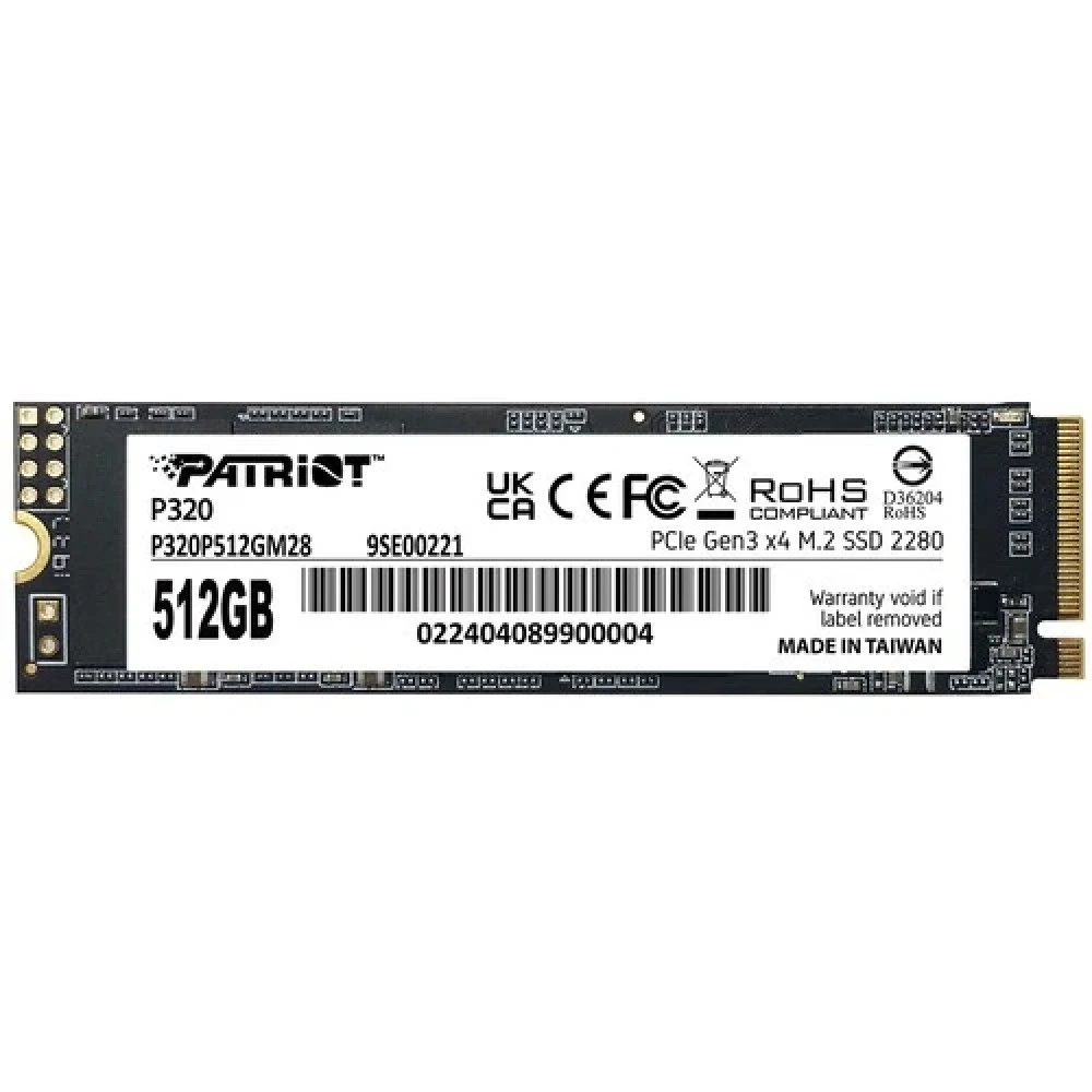 Жесткий диск Patriot P320 P320P512GM28 SSD (твердотельные), 512 ГБ, M.2, PCIe