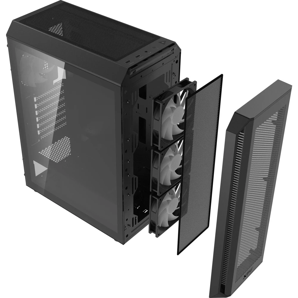 Корпус XPG VALOR AIR PLUS Black VALORAIRPLUSMTA-BKCWW Mid-Tower