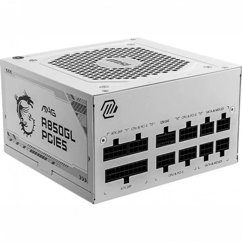 Блок питания MSI MAG A850GL WH PCIE5, 850W 306-7ZP8A24-CE0 850 Вт, 80+ Gold