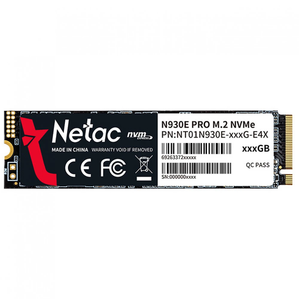 Жесткий диск Netac NT01N930E-256GB-E4X SSD (твердотельные), 256 ГБ, M.2, PCIe