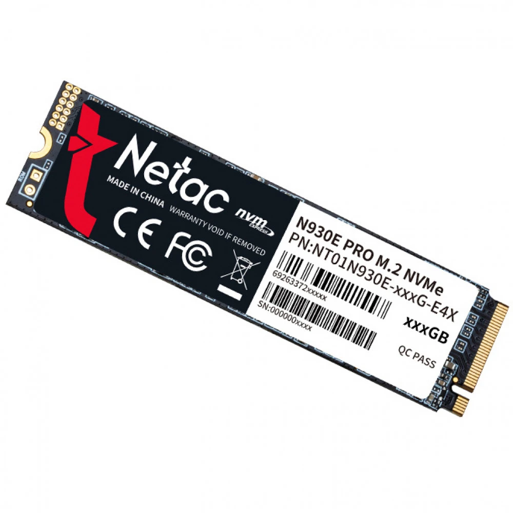 Жесткий диск Netac NT01N930E-256GB-E4X SSD (твердотельные), 256 ГБ, M.2, PCIe