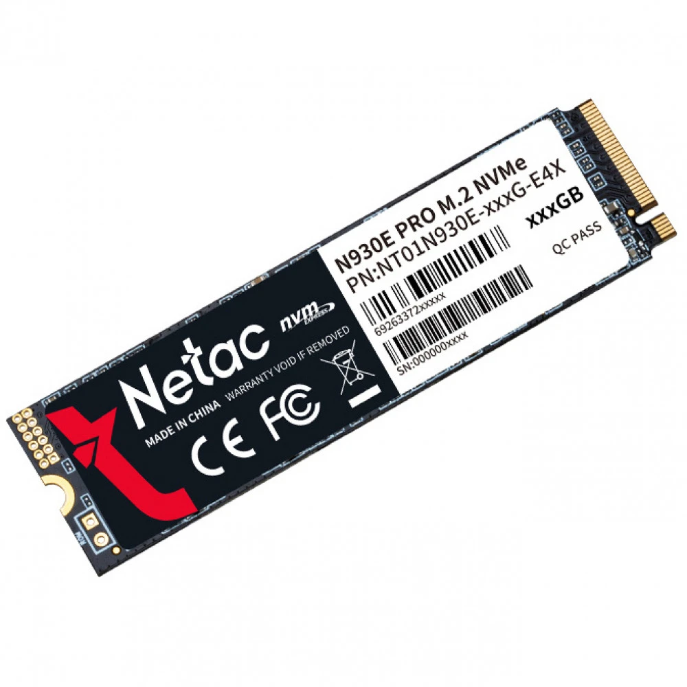 Жесткий диск Netac NT01N930E-256GB-E4X SSD (твердотельные), 256 ГБ, M.2, PCIe