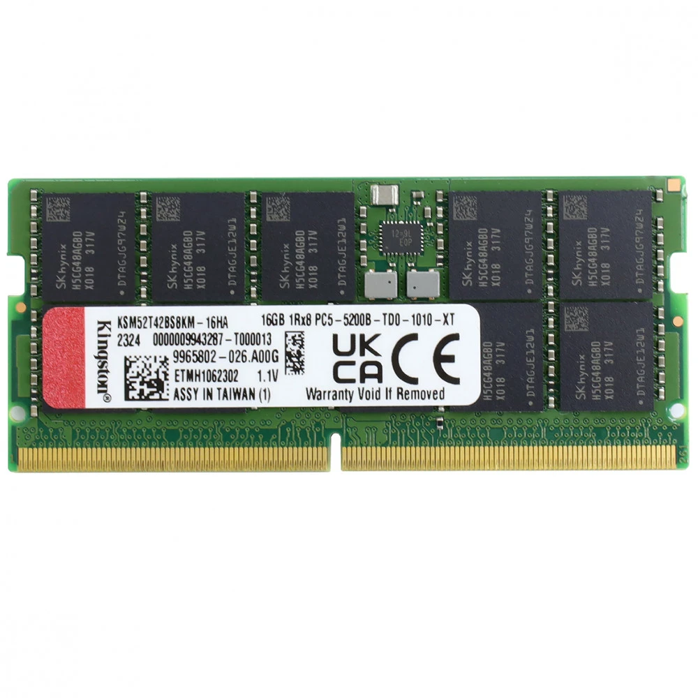 ОЗУ Kingston KSM52T42BS8KM-16HA SO-DIMM, DDR5, 16 Гб, 5200 МГц