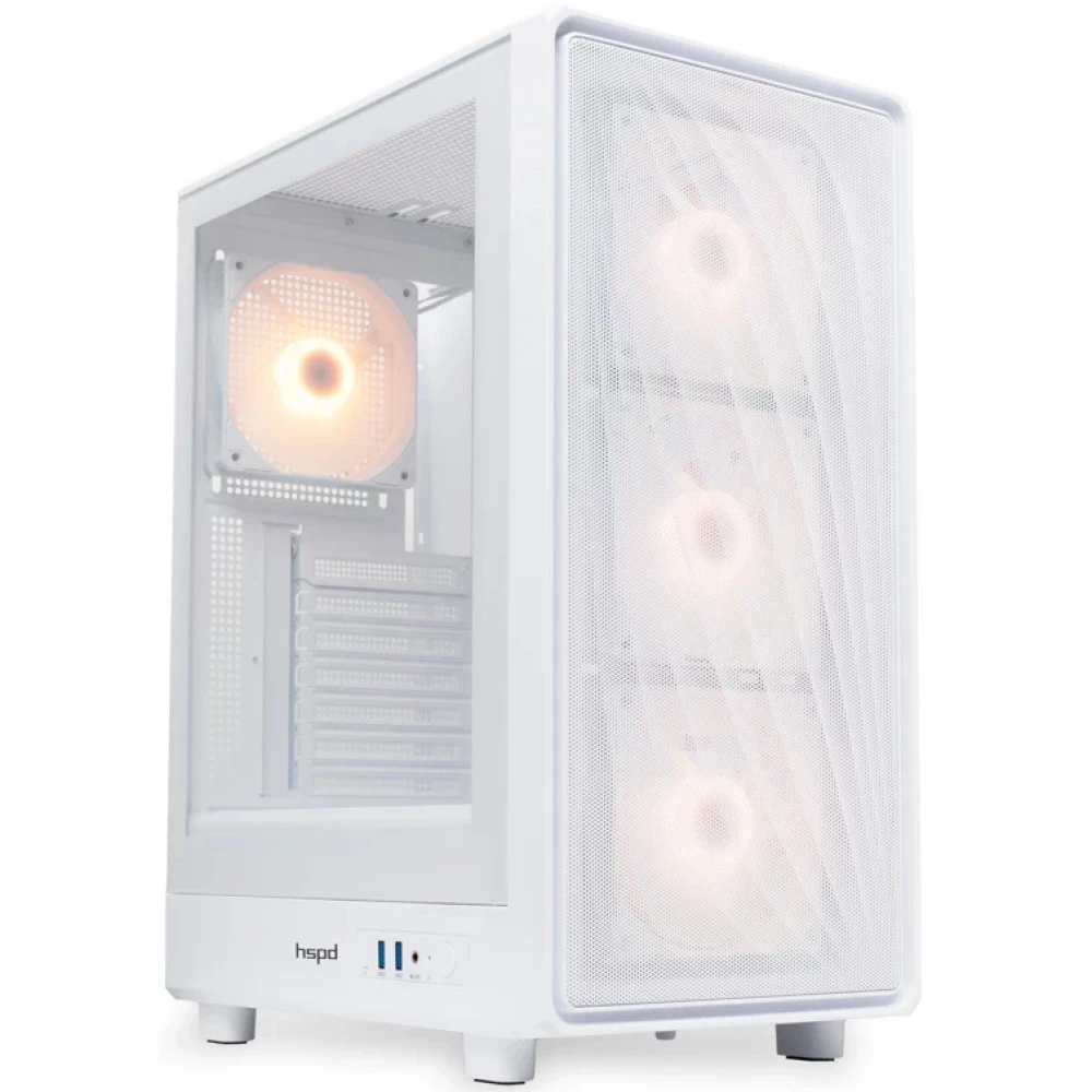 Корпус HSPD M510-TGWH-ARGB Mid-Tower