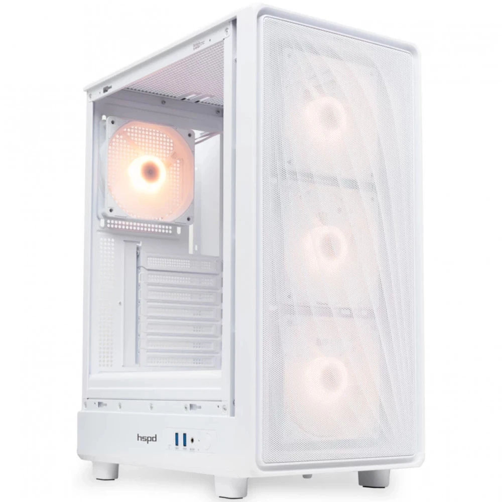 Корпус HSPD M510-TGWH-ARGB Mid-Tower