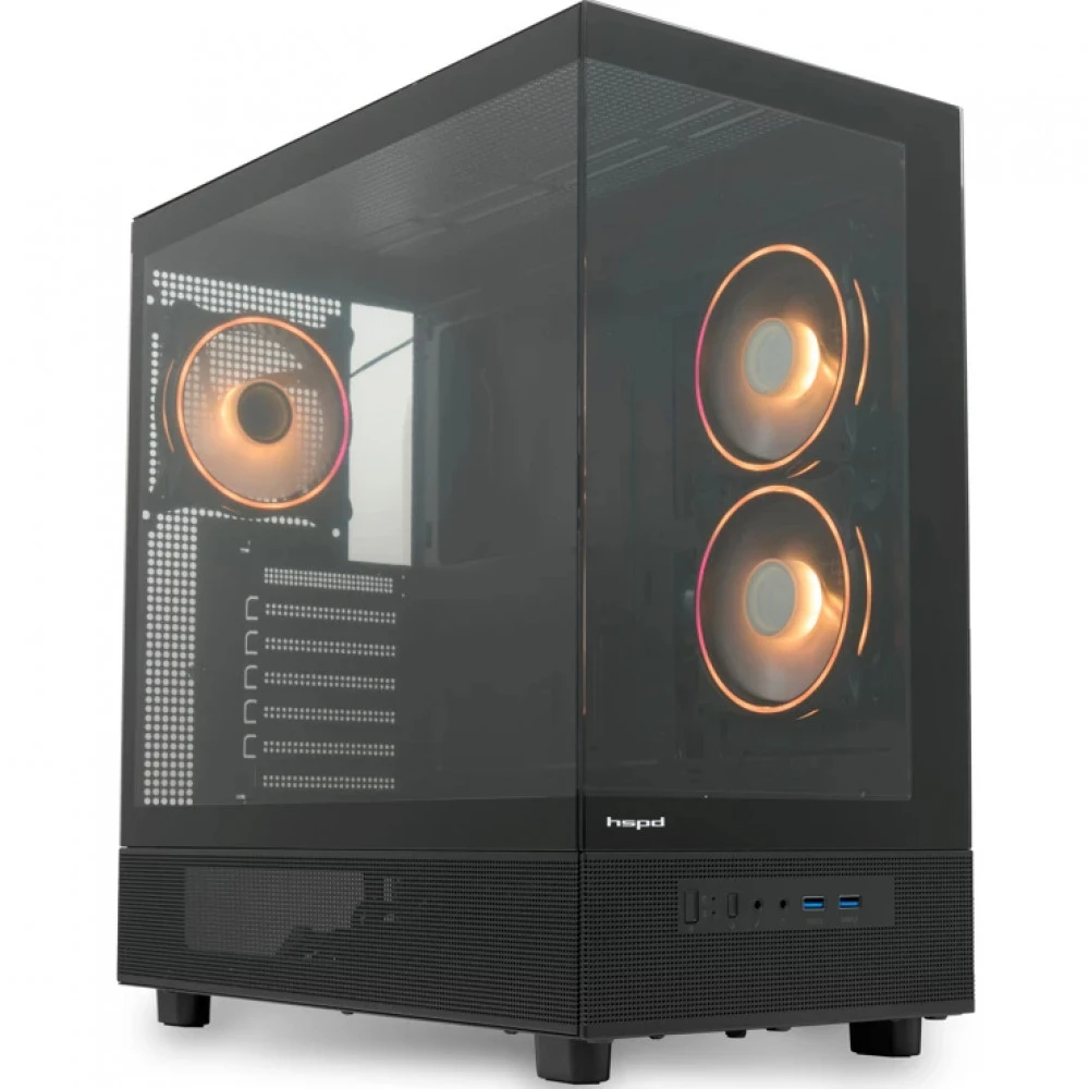 Корпус HSPD F710-TGBK-ARGB Mid-Tower