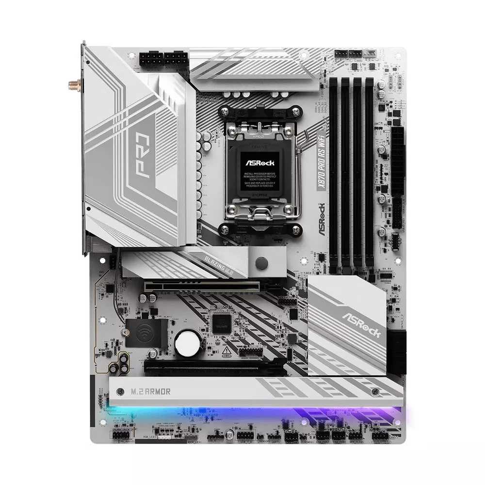Материнская плата ASRock X870 Pro RS WiFi 90-MXBQ00-A0UAYZ ATX, AMD AM5