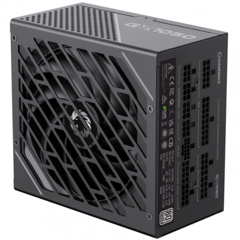 Блок питания GameMax GX-1050 BK 214610500022 1050 Вт, 80+ Platinum