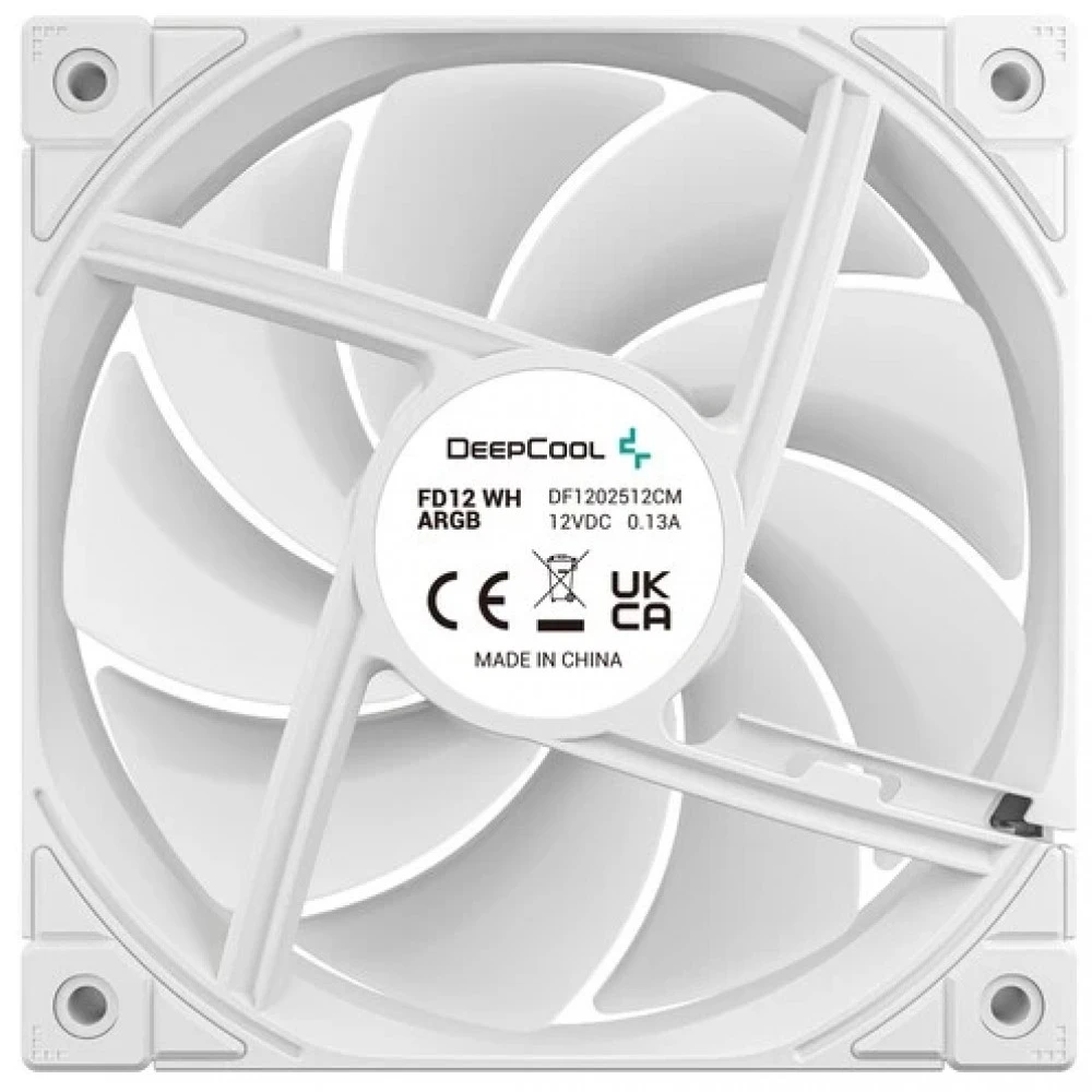 Система охлаждения Deepcool FD12 ARGB 120х120x25 белый R-FD12-WHAPN1-G Для системного блока