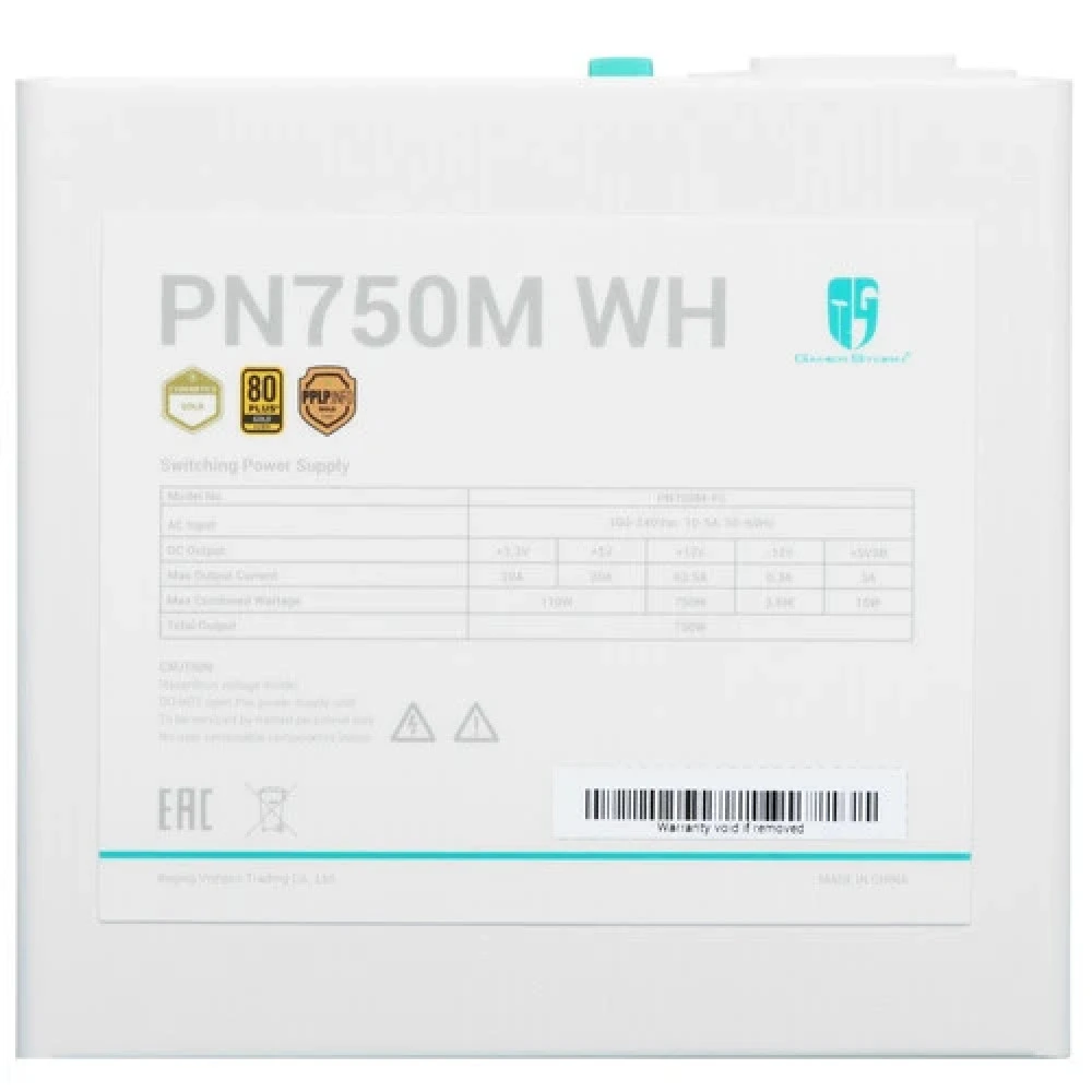Блок питания Deepcool PN750M WH R-PN750M-FC0W-WGEU 750 Вт, 80+ Gold