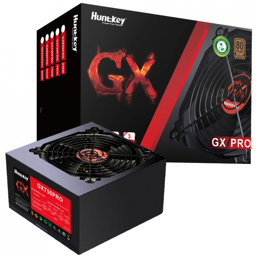 Блок питания Huntkey GX 750PRO P28-850170000R 750 Вт, 80+ Bronze