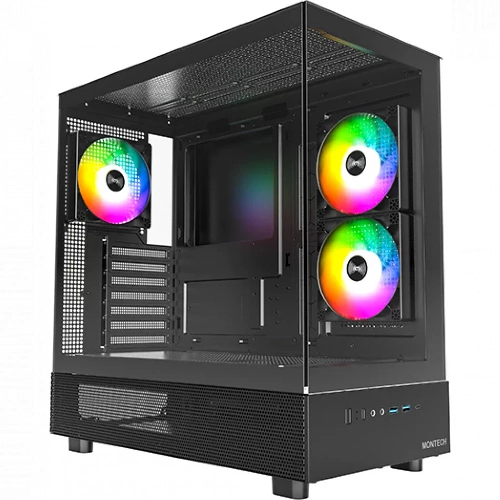 Корпус Montech XR Black XR BL Mid-Tower