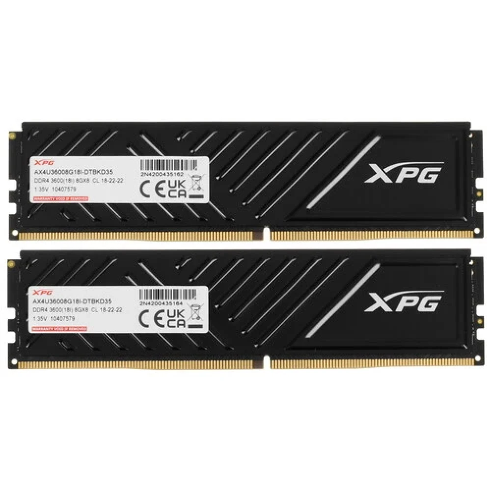 ОЗУ ADATA XPG GAMMIX D35 AX4U36008G18I-DTBKD35 DIMM, DDR4, 16 Гб (2 х 8 Гб), 3600 МГц