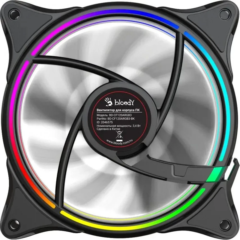 Система охлаждения Bloody BD-CF120ARGB3 ARGB BD-CF120ARGB3-BK Для системного блока