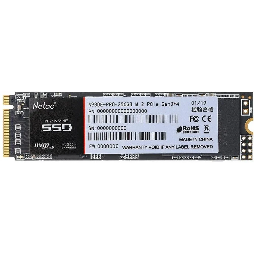 Жесткий диск Netac N930E Pro 256gb SSD (твердотельные), 256 ГБ, M.2, PCIe