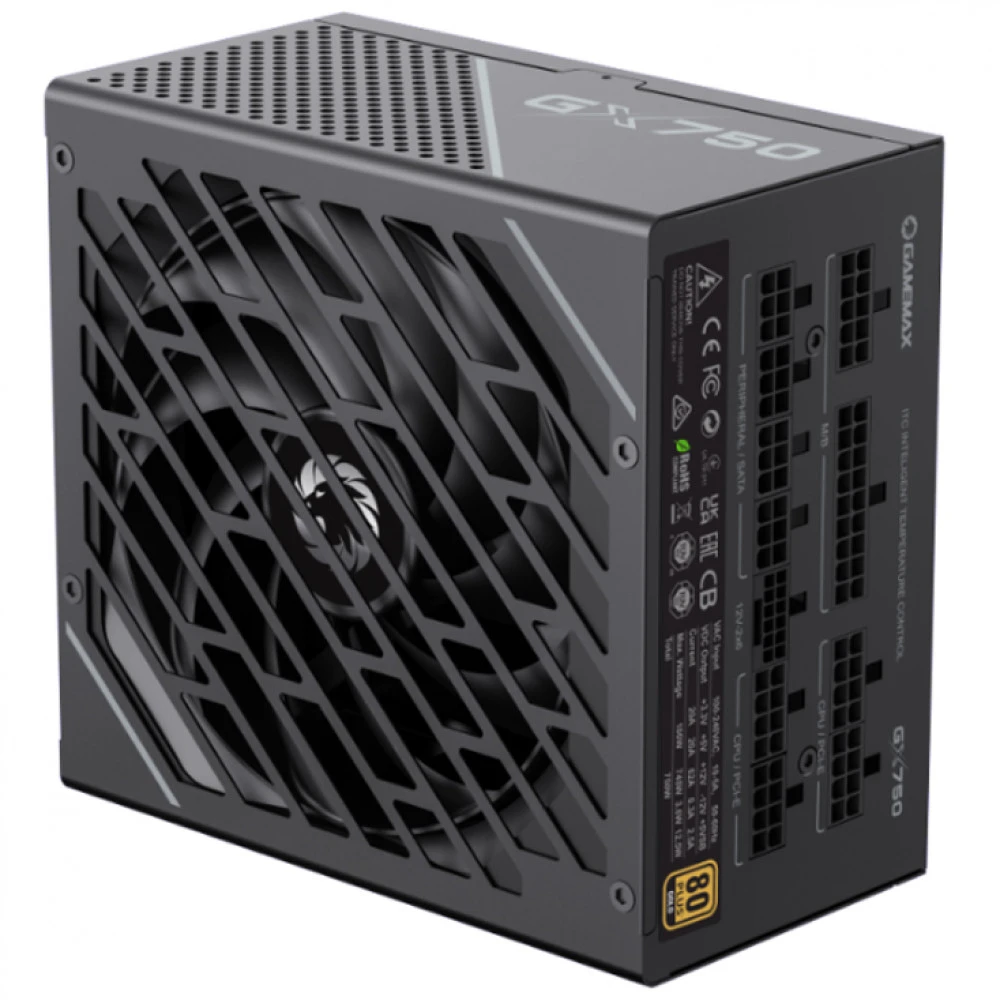 Блок питания GameMax GX-750 PRO BK GX750 PRO BLACK 750 Вт, 80+ Gold