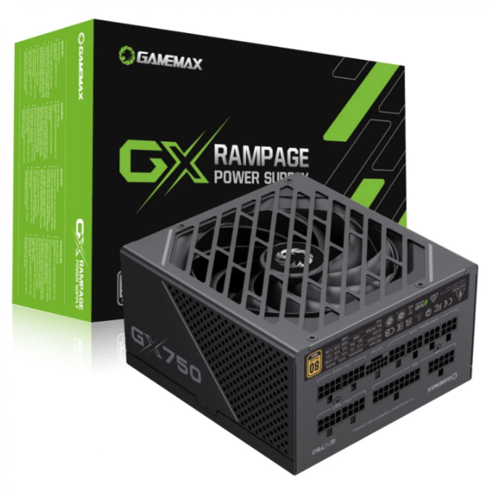 Блок питания GameMax GX-750 PRO BK GX750 PRO BLACK 750 Вт, 80+ Gold