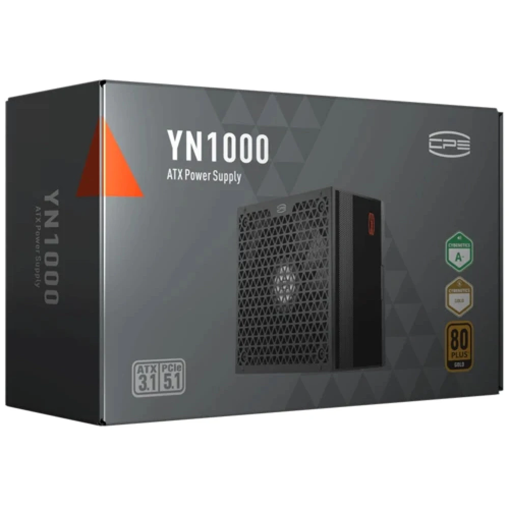 Блок питания PCcooler YN1000 Black P5-YN1000-G1FFBK1-EU 1000 Вт, 80+ Gold
