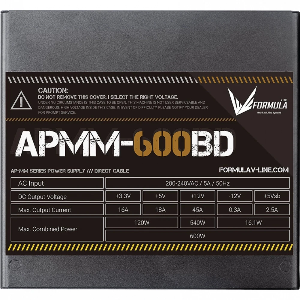 Блок питания Formula APMM-600BD 600 Вт, 80+ Bronze