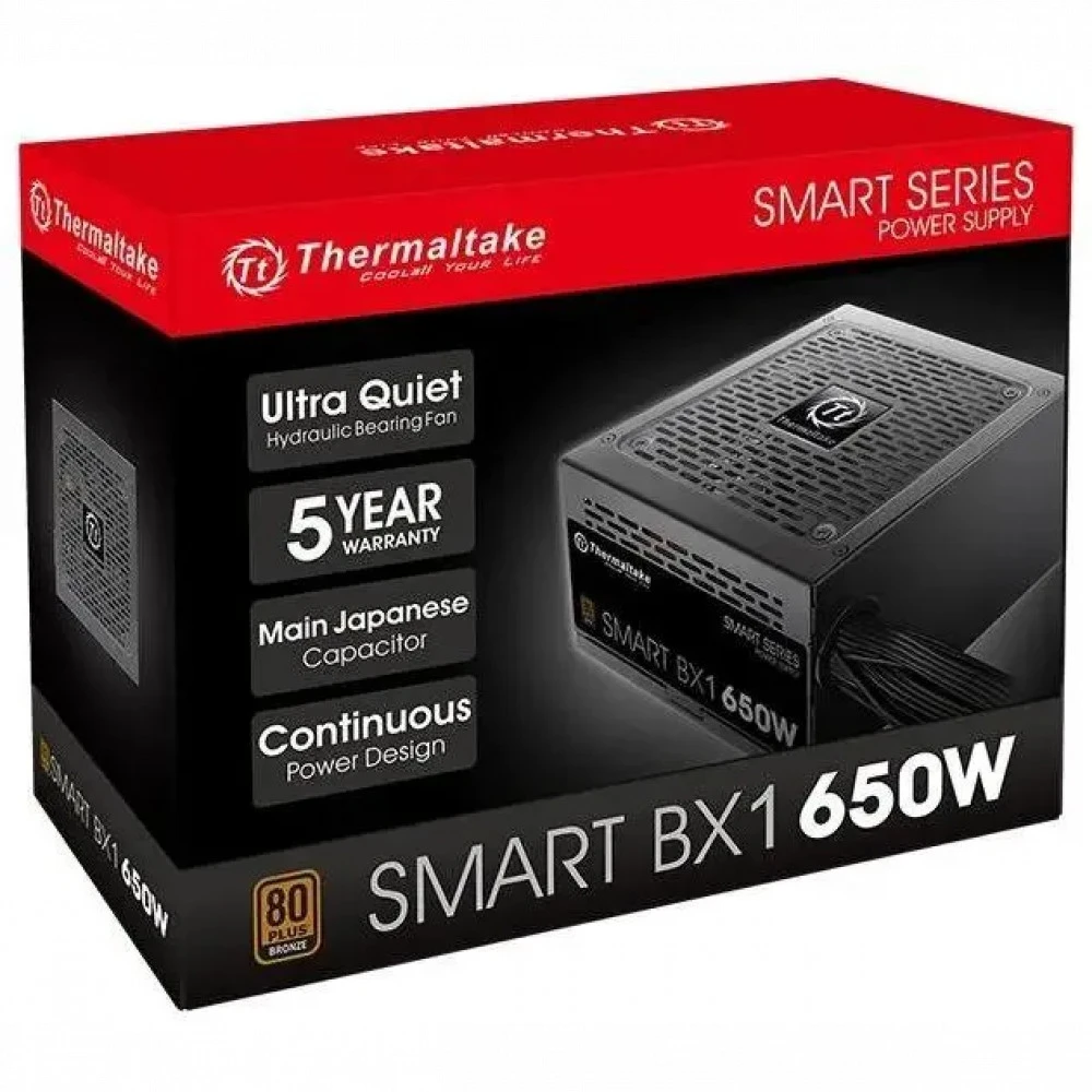 Блок питания Thermaltake 650W Smart BX1 SE PS-SPD-0650NNSAB-1 650 Вт, 80+ Bronze