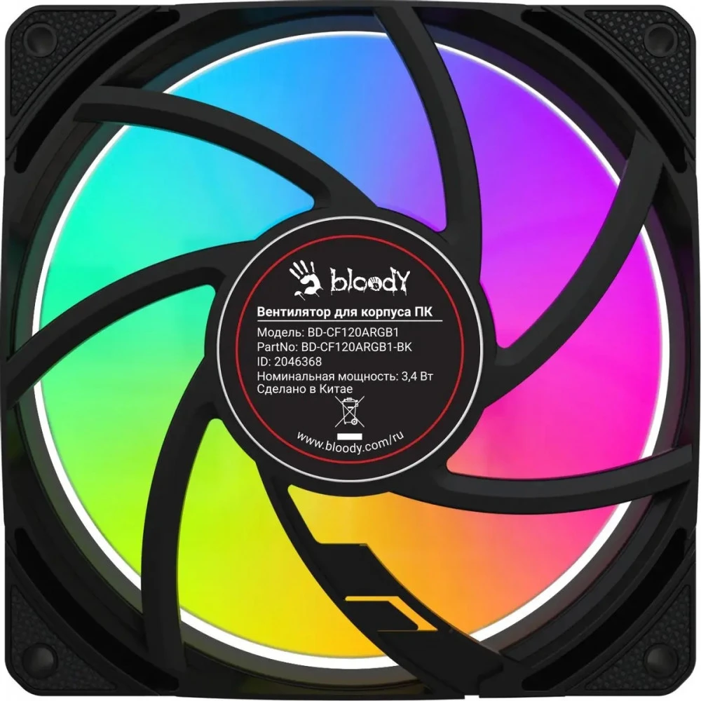 Система охлаждения Bloody BD-CF120ARGB1 ARGB BD-CF120ARGB1-BK Для системного блока