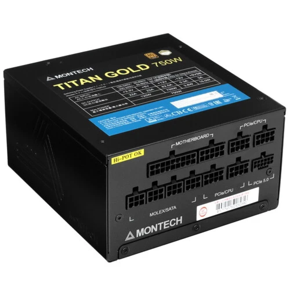 Блок питания Montech TITAN GOLD 750 TITAN GOLD 750 TIS0123 750 Вт, 80+ Gold