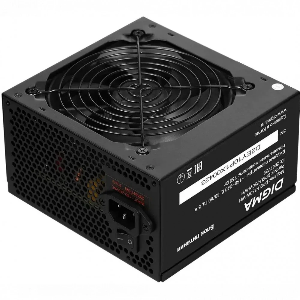 Блок питания Digma DPSU-750W-WH 750 Вт, 80+