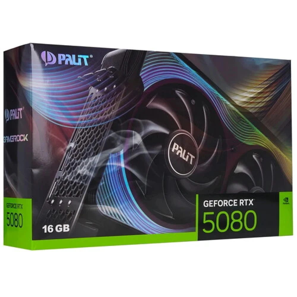 Видеокарта Palit GeForce RTX 5080 GAMEROCK 16GB NE75080019T2-GB2030G 16 ГБ