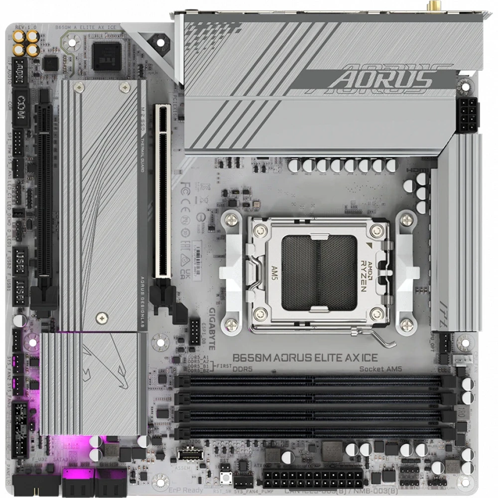 Материнская плата Gigabyte B650M A ELITE AX ICE 1.1 Mini-ATX, AMD AM5