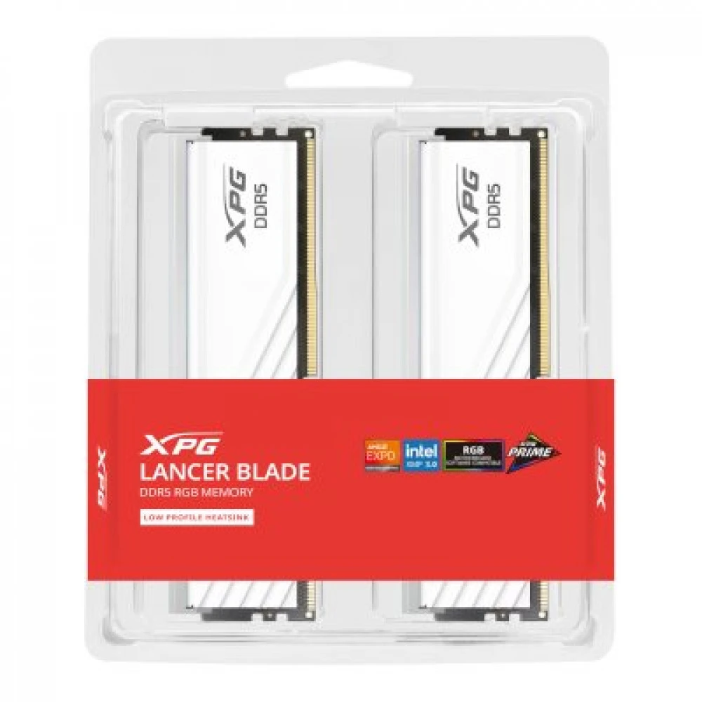 ОЗУ ADATA XPG Lancer Blade RGB White kit 2*16GB AX5U6000C3416G-DTLABRWH DIMM, DDR5, 32 Гб (2 х 16 Гб), 6000 МГц