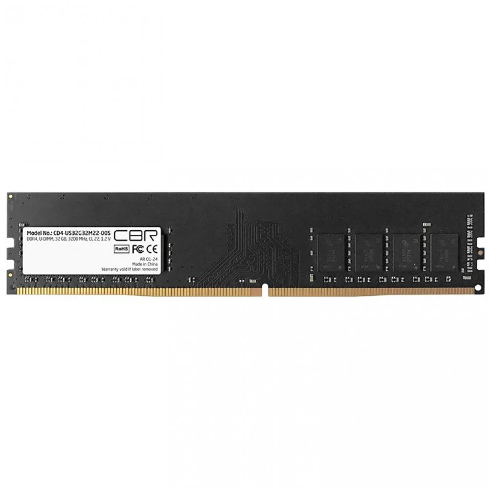 ОЗУ CBR 32Gb DDR4 CD4-US32G32M22-00S DIMM, DDR4, 32 Гб, 3200 МГц
