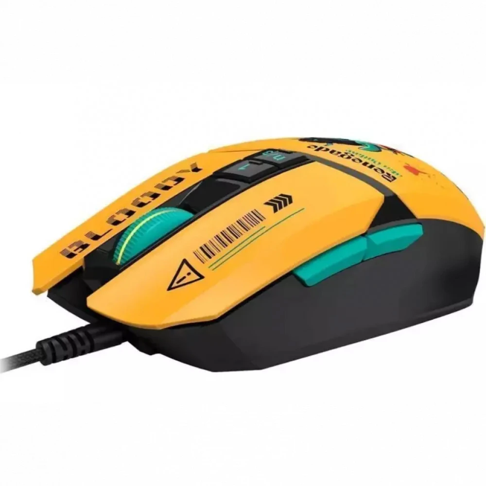 Мышь Bloody W63Max Renegade Yellow Sunset Игровые, Проводная