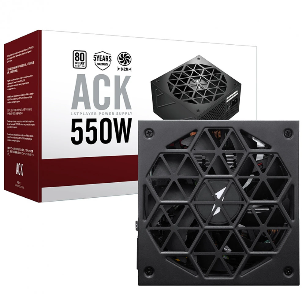 Блок питания 1STPLAYER HA-550AC1-BK 550 Вт, 80+