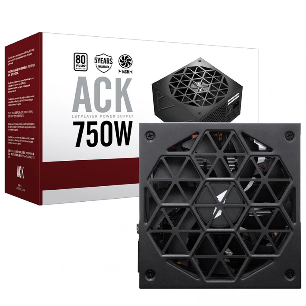 Блок питания 1STPLAYER HA-750AC2-BK 750 Вт, 80+