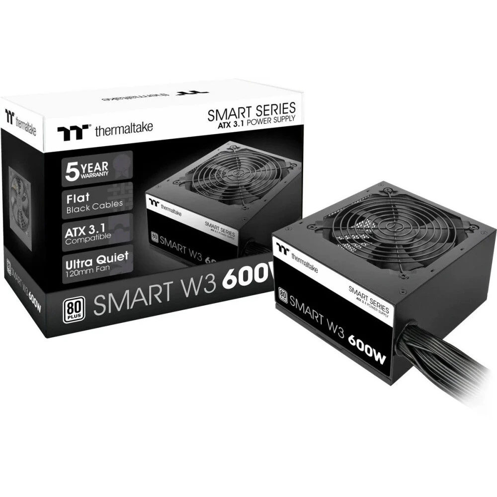 Блок питания Thermaltake Smart W3 600W PS-SPW-0600NNFAWE-1 600 Вт, 80+