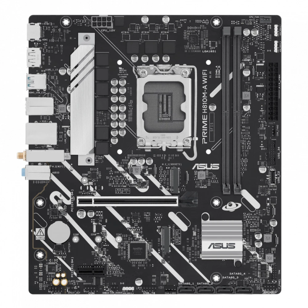 Материнская плата Asus PRIME H810M-A WIFI 90MB1KJ0-M0EAY0 Micro-ATX, LGA 1851
