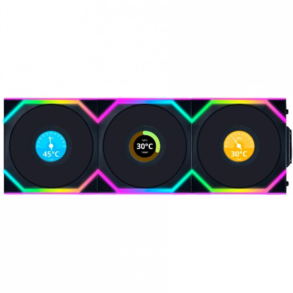 Система охлаждения Lian Li Uni Fan SL Wireless 120 LCD ARGB G99.12SLLCD1W3B.R0 Для системного блока