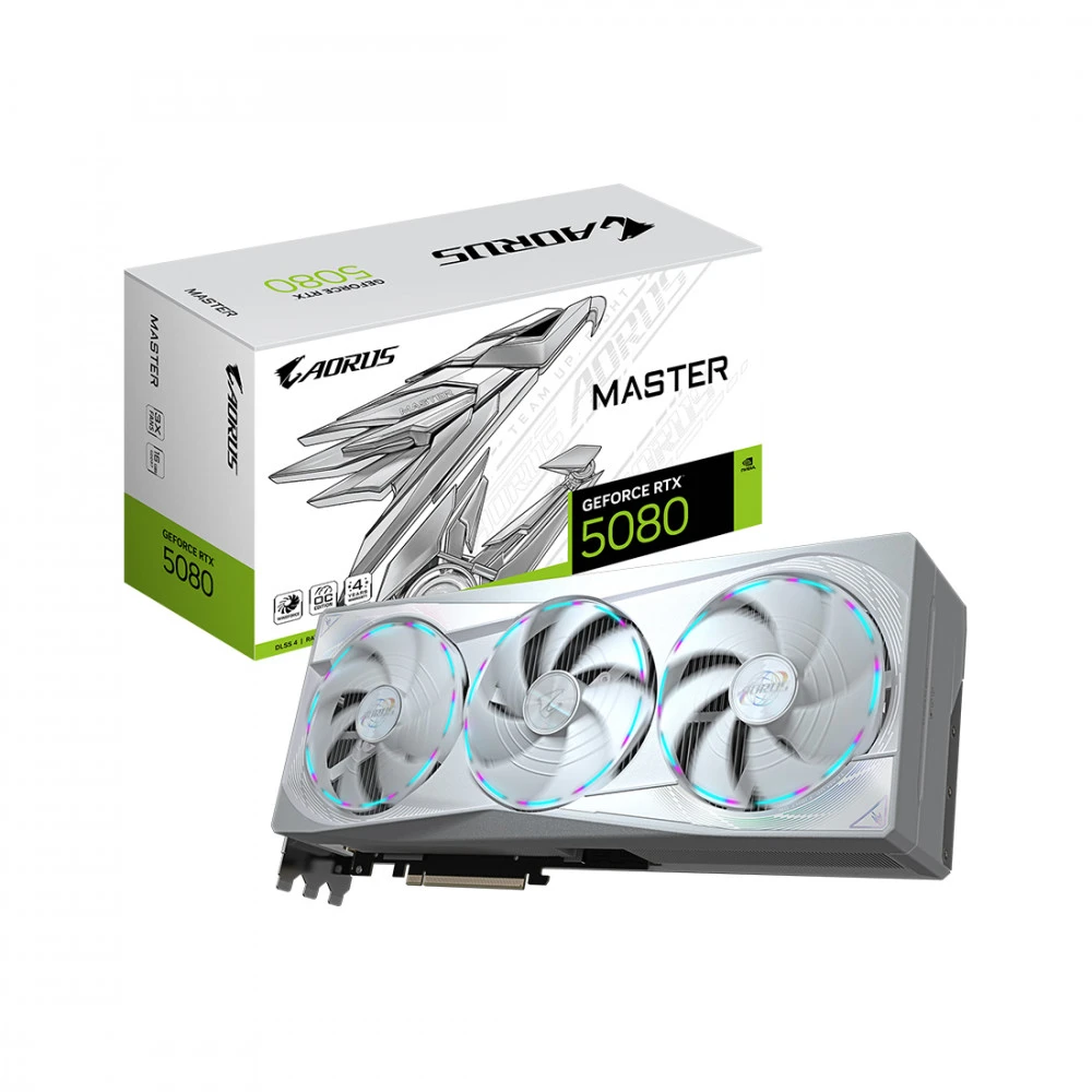 Видеокарта Gigabyte RTX5080 AORUS MASTER ICE 16G GV-N5080AORUSM ICE-16GD 16 ГБ