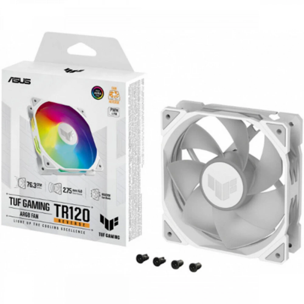 Система охлаждения Asus TUF GAMING TR120 ARGB REVERSE WHITE Для системного блока